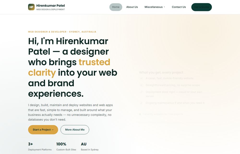 This portfolio site