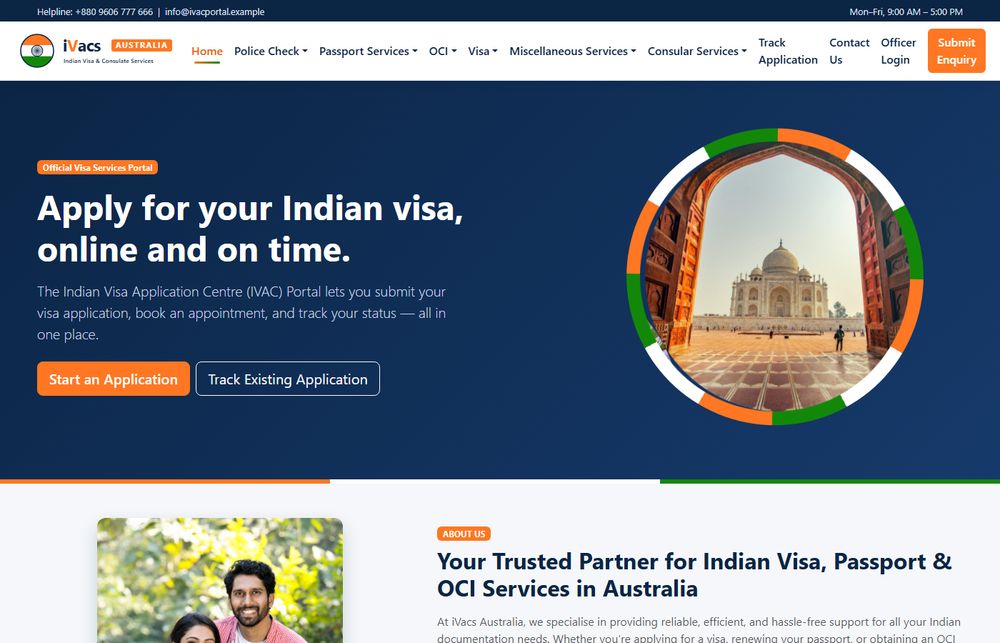 iVacs Australia visa services portal